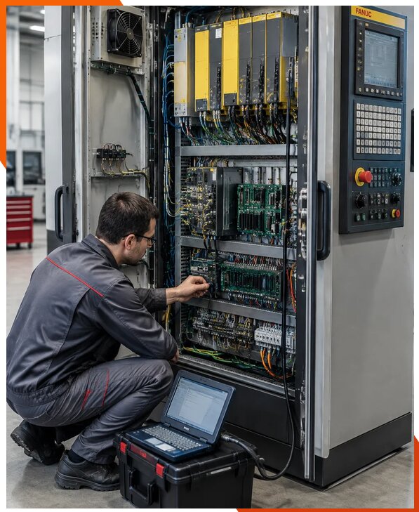 Ремонт систем ЧПУ FANUC промышленных станков в Новотроицке